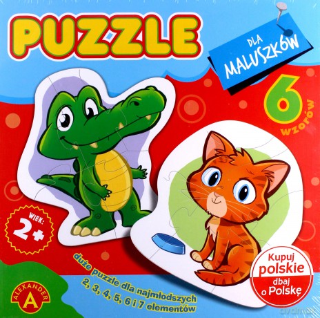 Puzzle dla maluszków - krokodyl [PUZZLE]