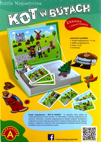 Puzzle magnetyczne - Kot w butach [PUZZLE]