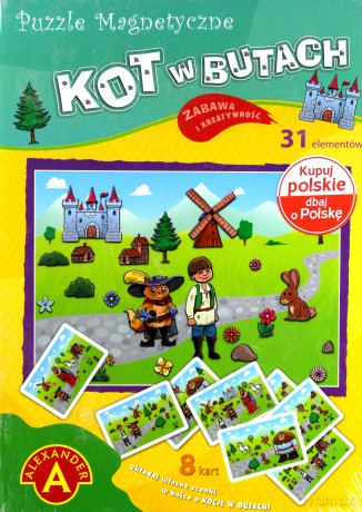 Puzzle magnetyczne - Kot w butach [PUZZLE]