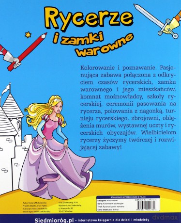 Rycerze i zamki warowne. Kolorowanka edukacyjna [KSIĄŻKA]