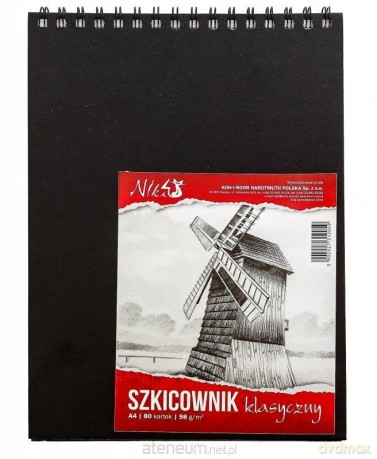 Szkicownik A4 98g 80K spirala