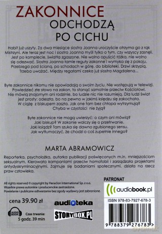 Zakonnice odchodzą po cichu - Marta Abramowicz [AUDIOBOOK]