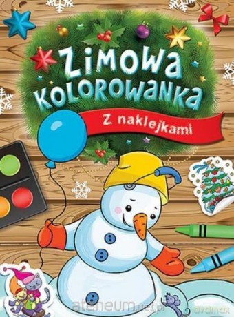 Zimowa kolorowanka z naklejkami [KSIĄŻKA]
