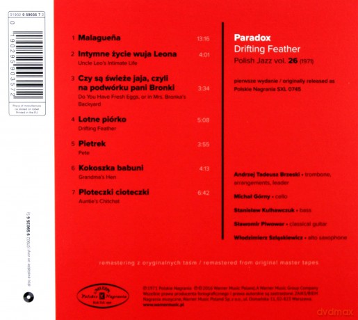 Paradox: Drifting Feather [CD]