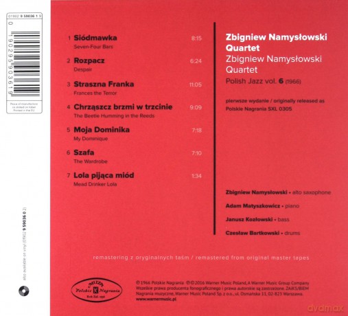 Zbigniew Namysłowski Quartet: Zbigniew Namysłowski Quartet [CD]