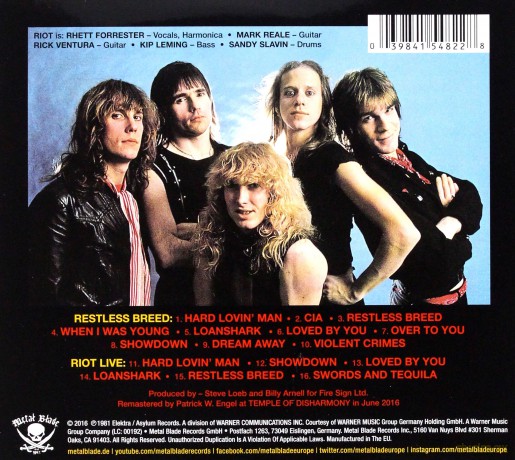 Riot: Restless Breed [CD]