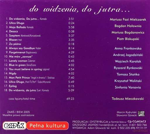 Mariusz Mielczarek: Do widzenia, do jutra [CD]