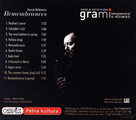 Henryk Miśkiewicz: Remembrances [CD]