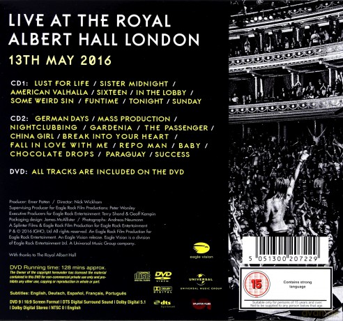 Iggy Pop: Post Pop Depression: Live At The Royal Albert Hall [2CD]+[DVD]