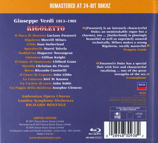 Luciano Pavarotti: Verdi Rigoletto [BOX] [3CD]