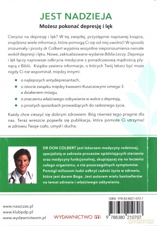 Biblia leczy. Depresja i lęk - Don Colbert [KSIĄŻKA]