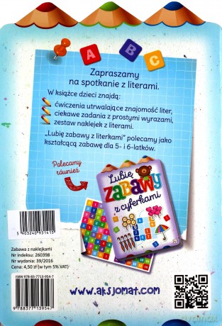 Lubię zabawy z literkami [KSIĄŻKA]