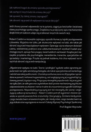 Wywieranie wpływu na ludzi. Teoria i praktyka - Robert Cialdini [KSIĄŻKA]