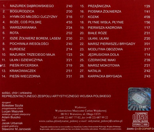 Zespół Artystyczny Wojska Polskiego: Hymny I Pieśni Polskie [CD]