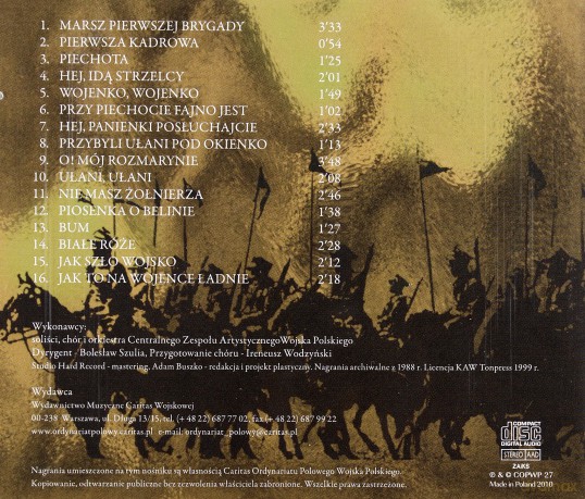 Małgorzata Walewska & Zespół Artystyczny Wojska Polskiego: Legiony To... Najpiękniejsze Piosenki Ułańskie [CD]