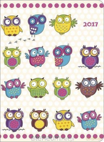 Kalendarz tygodniowy 2017 Sowy [KALENDARZ]