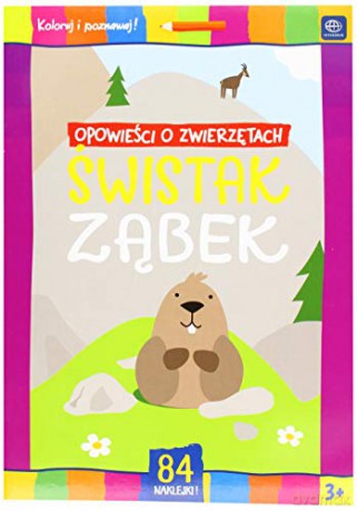 Kolorowanka A4 z naklejkami Opowieści o zwierzętach [KSIĄŻKA]