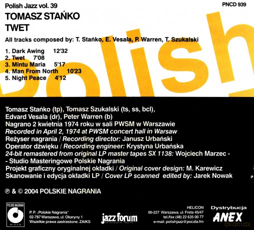 Tomasz Stańko: Twet (digipack) [CD]