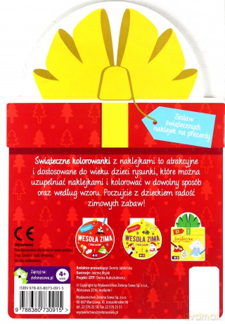 Świąteczne kolorowanki z naklejkami cz.2 [KSIĄŻKA]