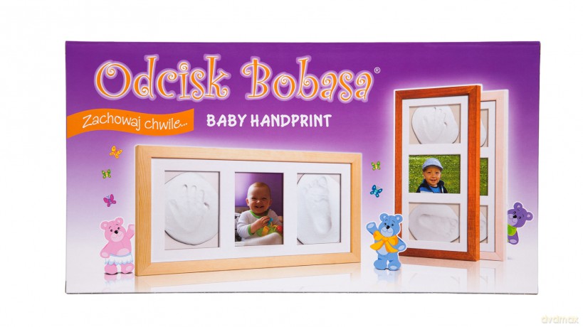 Zestaw Odcisk Bobasa - Ramka z Glinką potrójna