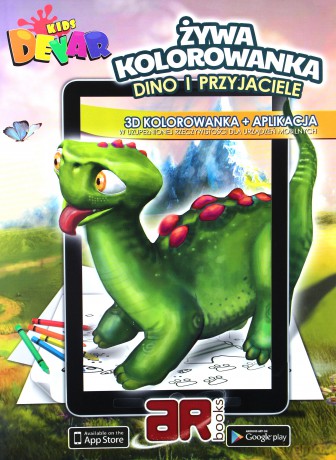 Żywa kolorowanka 3D Dino i przyjaciele [KSIĄŻKA]