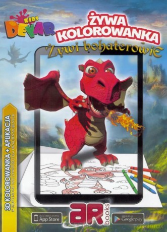 Żywa kolorowanka 3D Żywi bohaterowie [KSIĄŻKA]