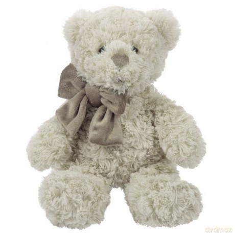 Miś Charlie ecru z kokardą 20 cm