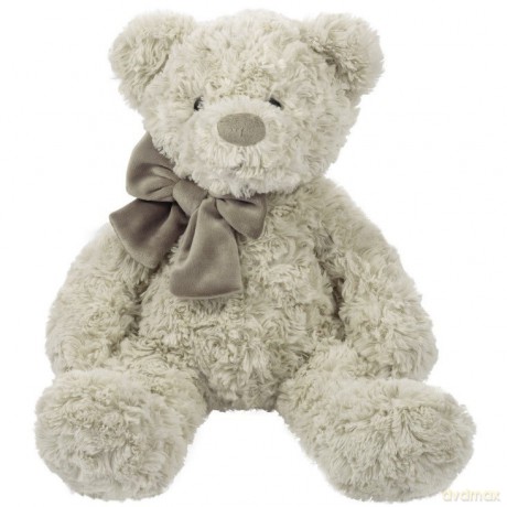 Miś Charlie ecru z kokardą 26 cm