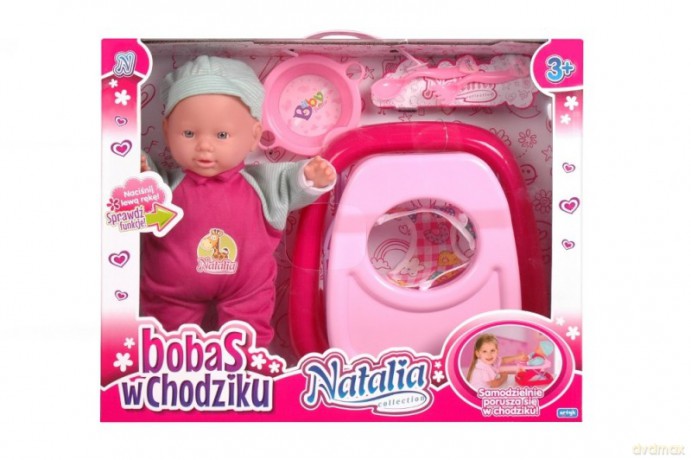 Natalia lalka bobas chodzący w chodziku