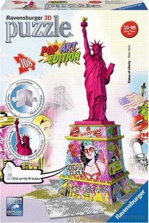 RAVENSBURGER 108 el. 3D Statua Wolności Pop Art [PUZZLE]