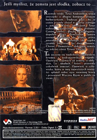Tytus Andronikus. Wódz Rzymskich Legionów [DVD]
