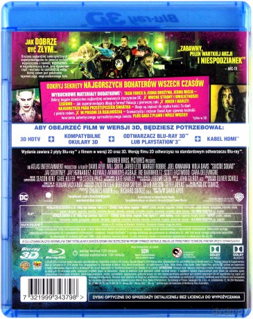Legion samobójców 3D (Wersja kinowa 3-D + Wersja rozszerzona 2-D) [Blu-Ray 3D]+[Blu-Ray]