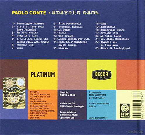Paolo Conte: Amazing Game [CD]