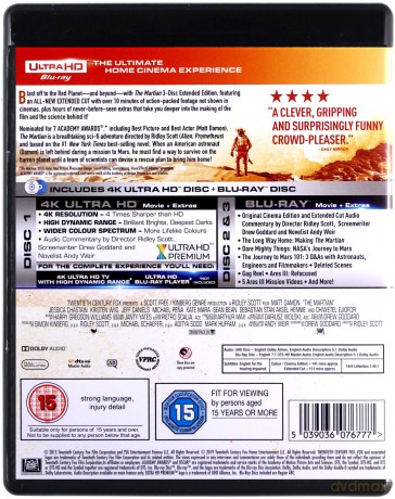 The Martian (Extended Edition) (Marsjanin) [Blu-Ray 4K]+[Blu-Ray]