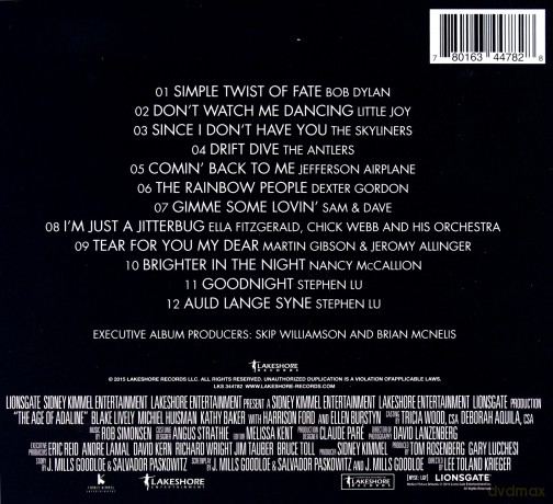 Age Of Adaline soundtrack [CD]