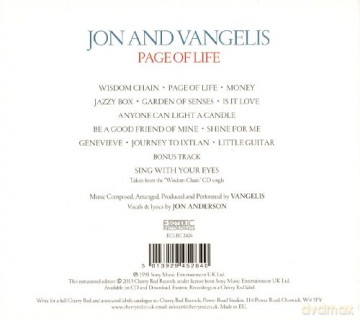 Jon And Vangelis: Page Of Life [CD]