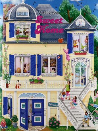 Zestaw kreatywny Sweet Home z naklejkami i szablonami