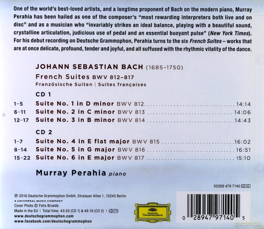 Perahia Murray: Bach The French Suites (PL) [2CD]