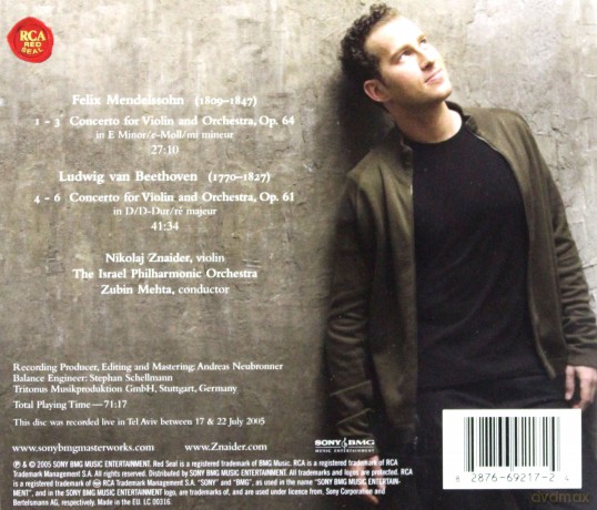 Nikolaj Znaider: Beethoven; Mendelssohn: Violin Concertos [CD]