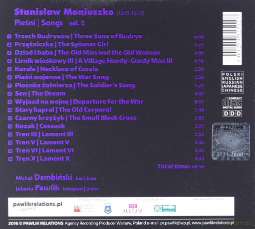 Jolanta Pawlik: Moniuszko Pieśni 2 [CD]