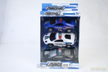 Auto policyjne 17 cm 3 szt