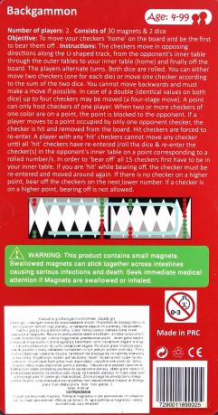 Gra magnetyczna The Purple Cow - Backgammon [GRA PLANSZOWA]