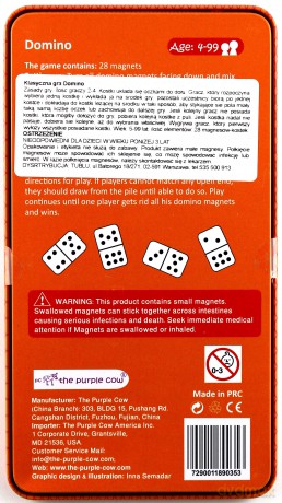 Gra magnetyczna The Purple Cow - Domino [GRA]