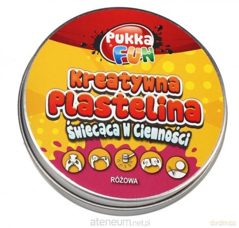 Kreatywna plastelina -Świecąca w ciemności różowa