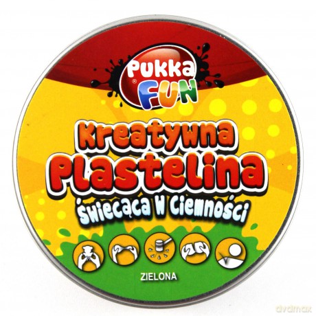 Kreatywna plastelina -Świecąca w ciemności zielona