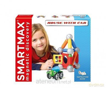 SmartMax Domek z samochodem - klocki magnetyczne [KLOCKI]