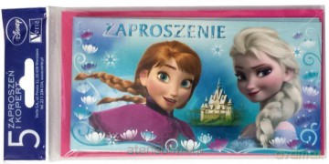 Zaproszenie małe Frozen (5 szt)
