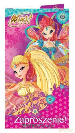 Zaproszenie małe Winx (5 szt)