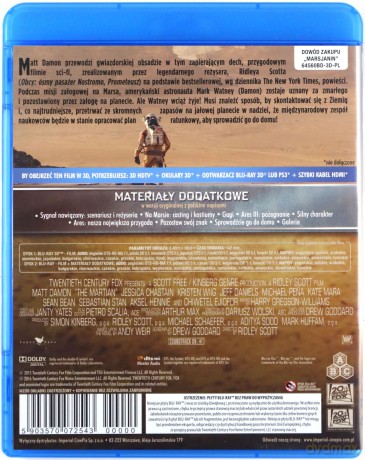 Marsjanin 3D [Blu-Ray 3D]+[Blu-Ray]