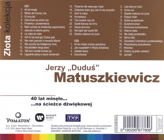 Złota Kolekcja - Jerzy 'Duduś' Matuszkiewicz [2CD]